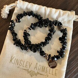 Kinsley Armelle Black Bracelet Stack (Incl. 2)